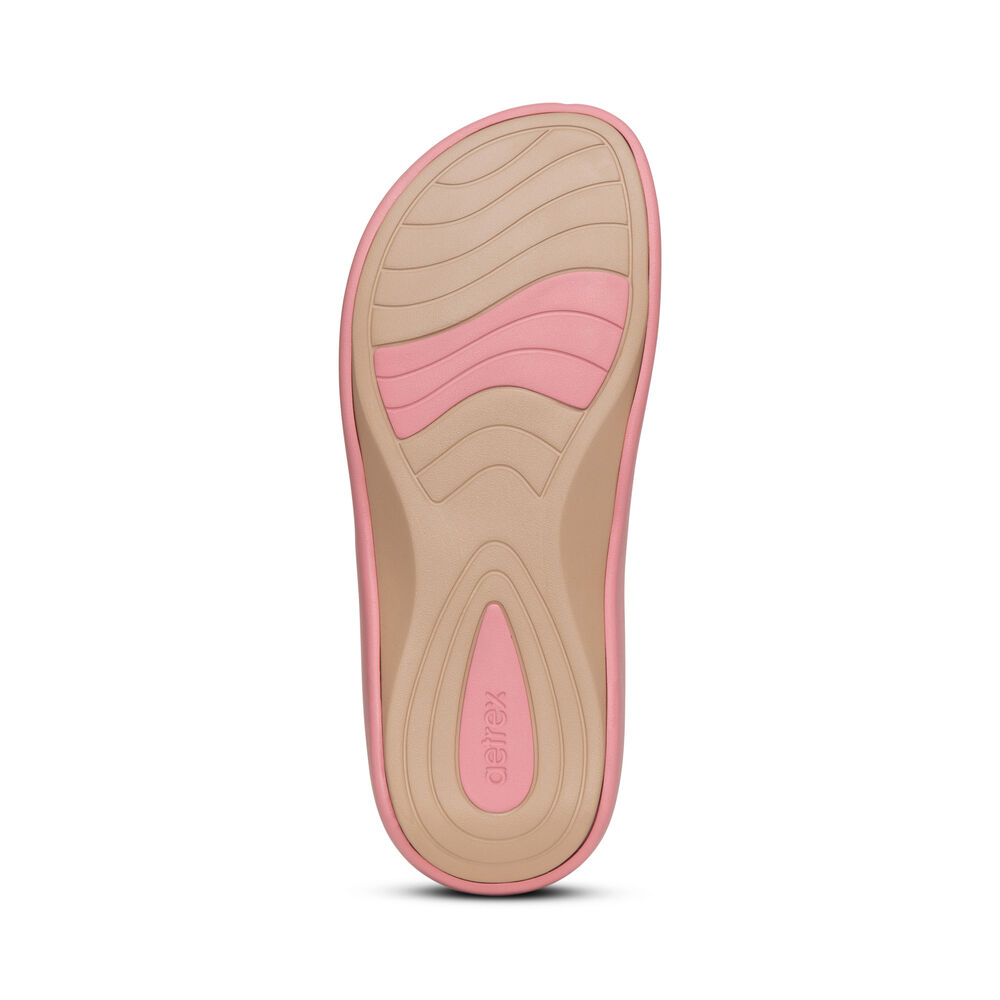 Aetrex Women's Maui Flip Flops - Pink | USA 5U78HSA